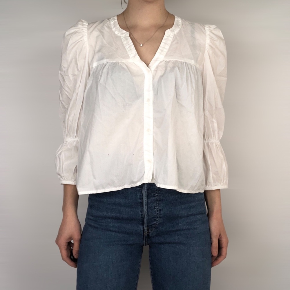 Nation LTD White Long Sleeve Top